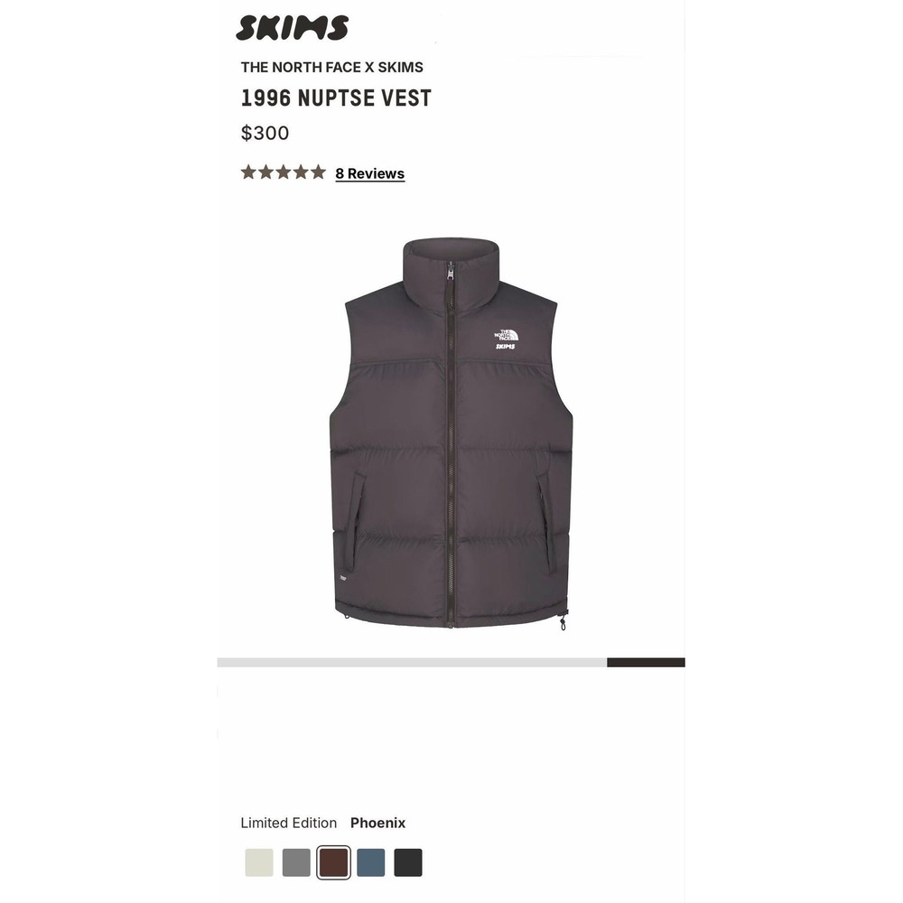 The North Face x SKIMS 1996 Nuptse Vest- Phoenix